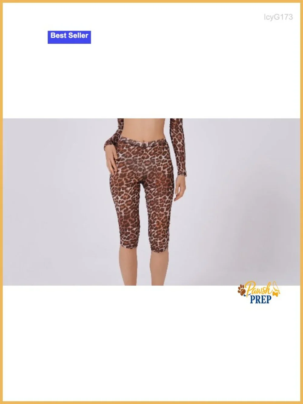 Sexy 3 Piece Cheetah Print Outfit Women Clubwear Long Sleeve See Through Set